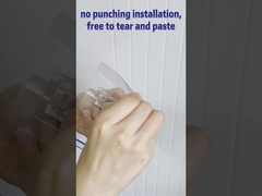 Bộ phòng tắm treo tường tự dính Bộ giá đỡ cuộn giấy vệ sinh trong suốt