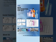 32cm rộng tự dính bàn chải đánh răng cầm cốc WGO bàn chải đánh răng cầm tường hút