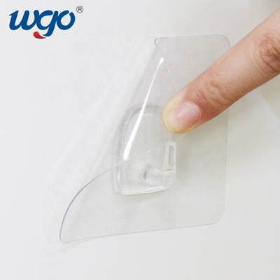 WGO Tự dính Móc áo PC rõ ràng Nhiệm vụ nặng nề để treo áo khoác Khăn nhà bếp Phòng tắm chống thấm nước Chống rỉ