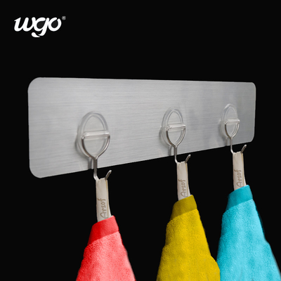 SS304 Móc treo tường PVC Stickey cho Móc treo áo khoác và Người tổ chức