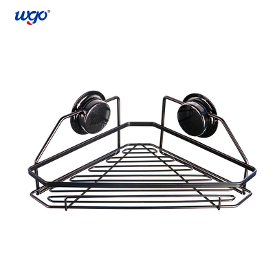 Bề mặt bằng thép không gỉ được sơn phủ bóng ở góc Kệ góc nhà tắm Xử lý ôxy hóa màu đen