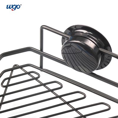 Bề mặt bằng thép không gỉ được sơn phủ bóng ở góc Kệ góc nhà tắm Xử lý ôxy hóa màu đen
