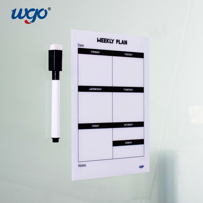 Bảng hiển thị có thể tái sử dụng dính Một khung Bảng xóa khô Bảng viết PVC