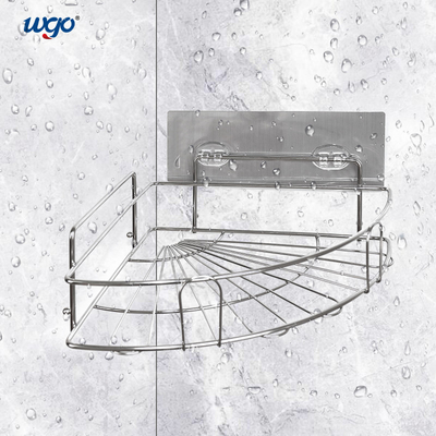 Kệ góc Caddy bằng thép không gỉ WGO Không cần dụng cụ cài đặt Bạc