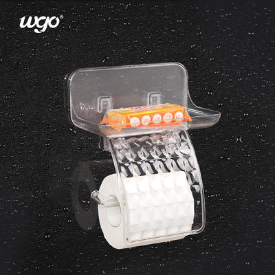 WGO phòng tắm minh bạch tường gắn máy giữ giấy vệ sinh Tissue Roll Dispenser với kệ lưu trữ điện thoại