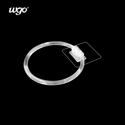 PC vật liệu phòng tắm có thể giặt Clear Towel Ring Holder Adhesive ISO9001 Diameter 160mm