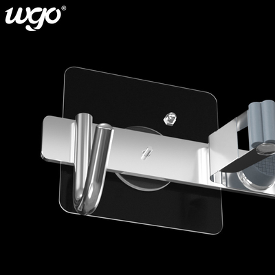 Móc treo tường 5kg trong suốt Tự dính Thép 7 * 7cm SS304