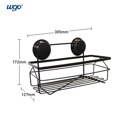 Giá đỡ Caddy bay trong phòng tắm bị ôxy hóa màu đen Cốc hút bằng thép không gỉ cố định SS201