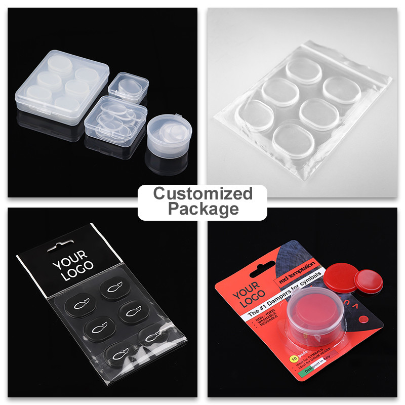 Drum Damper Gel Pads Có thể tái sử dụng Không làm hỏng nhạc cụ của bạn Không có cặn Kích thước có thể tùy chỉnh Màu sắc