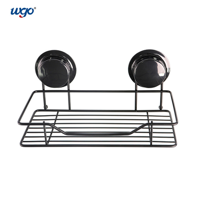 Black WGO Storage Bath Caddy Shelf Hút / Keo Fix Rust Free
